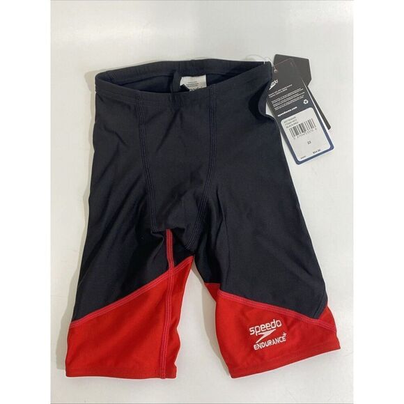 Speedo Spark Splice Jammer Swimsuit ML Medium Black Red 22 7705914 - Picture 2 of 4